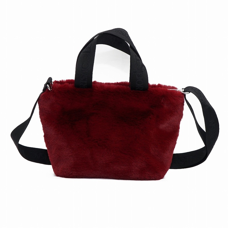 レスポートサック LeSportsac 2way トートバッグ FUR SMALL TOTE 2564 F018 ファー スモールトート FURRY CABERNET ファーリーカベルネ ボルドー系 ショルダーバッグ エコファー 新品｜Salada Bowl-おしゃれブランド通販