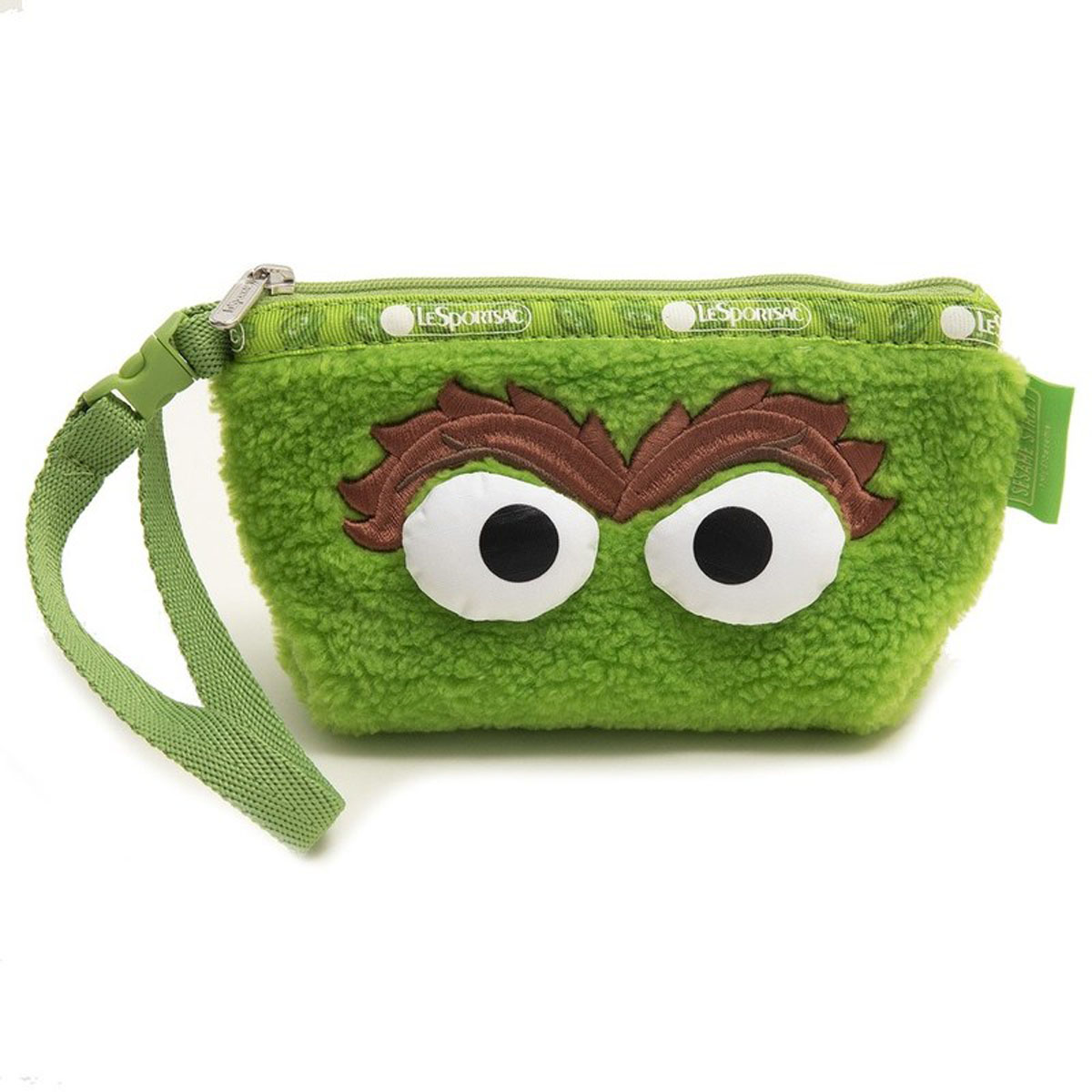 レスポートサック Lesportsac 車寄 3627 G760 Small Cosmetic Wristlet スモールコスメティックリストレット 化粧ポーチ マルチポーチ Oscar The Grouch オスカー ザ グラウチ セサミ町筋共同 レスポ セサミ Sesami Street キャラ コスメポーチ マルチ容れもの 小物入れ