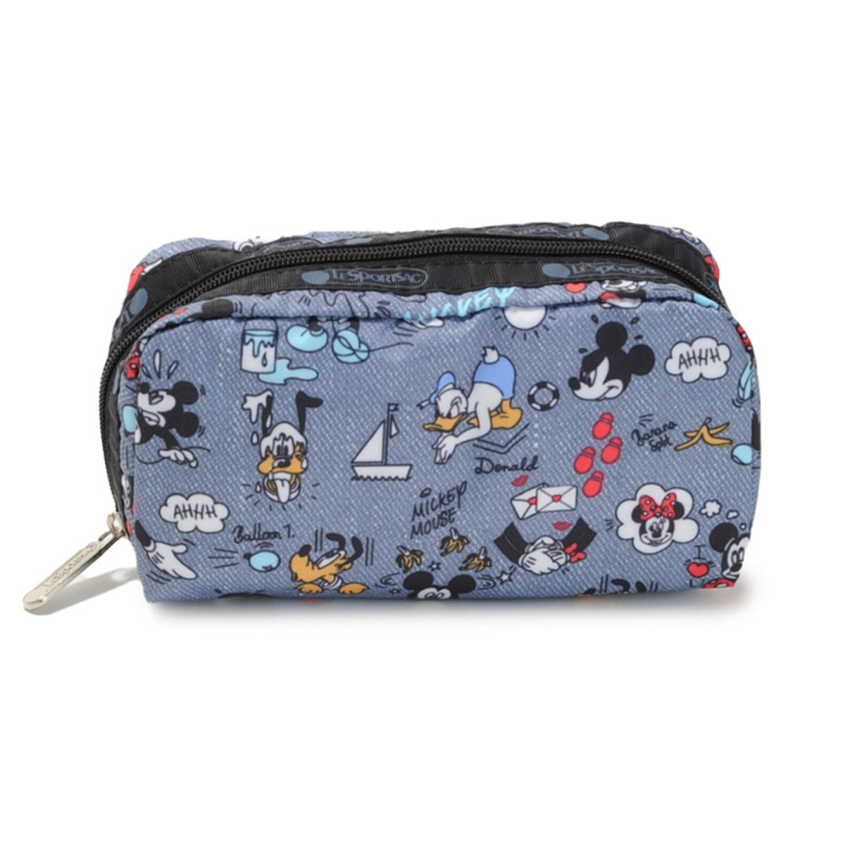 レスポートサック Lesportsac 巾着 コスメポーチ 6511 G803 Rectangular Cosmetic レキュタンギュラーコスメティック Mickey Doodle パディ フレンズ ご協力 Loadedcafe Com