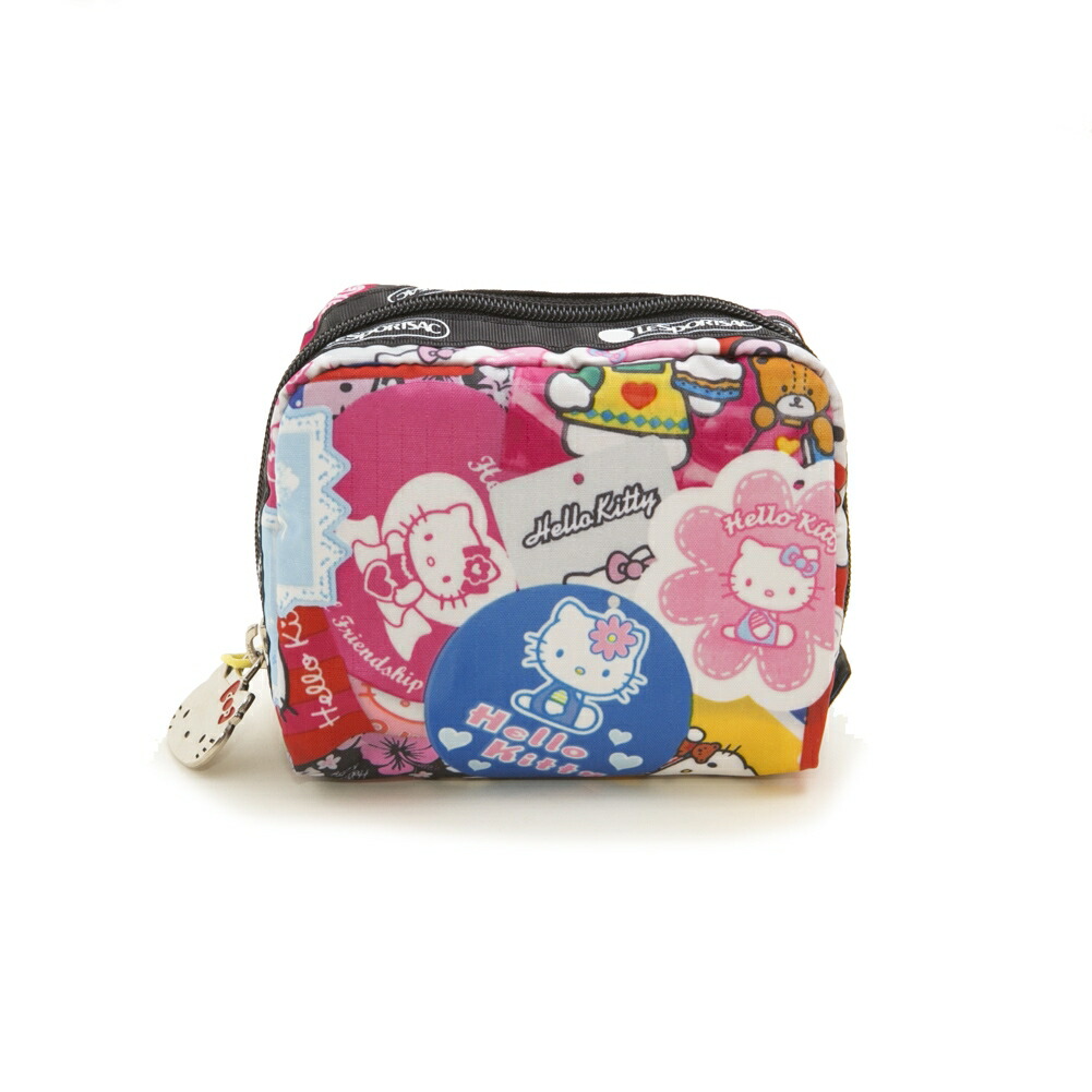 楽天市場 レスポートサック Lesportsac ポーチ 化粧ポーチ マルチポーチ 6701 G631 Square Cosmetic スクエアコスメティック Hello Kitty Collector ハローキティ コラボレーション ピンク系マルチ Salada Bowl おしゃれブランド通販