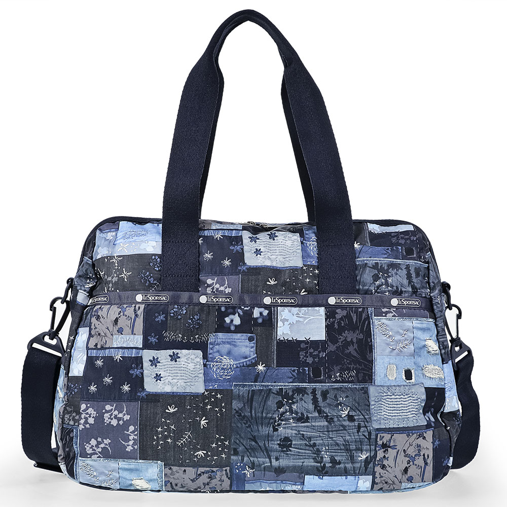 楽天市場 レスポートサック Lesportsac バッグ ショルダーバッグ ボストンバッグ 3356 E125 Harper Bag ハーパーバッグ Denim Quilt 花柄 ブルー系 Salada Bowl おしゃれブランド通販