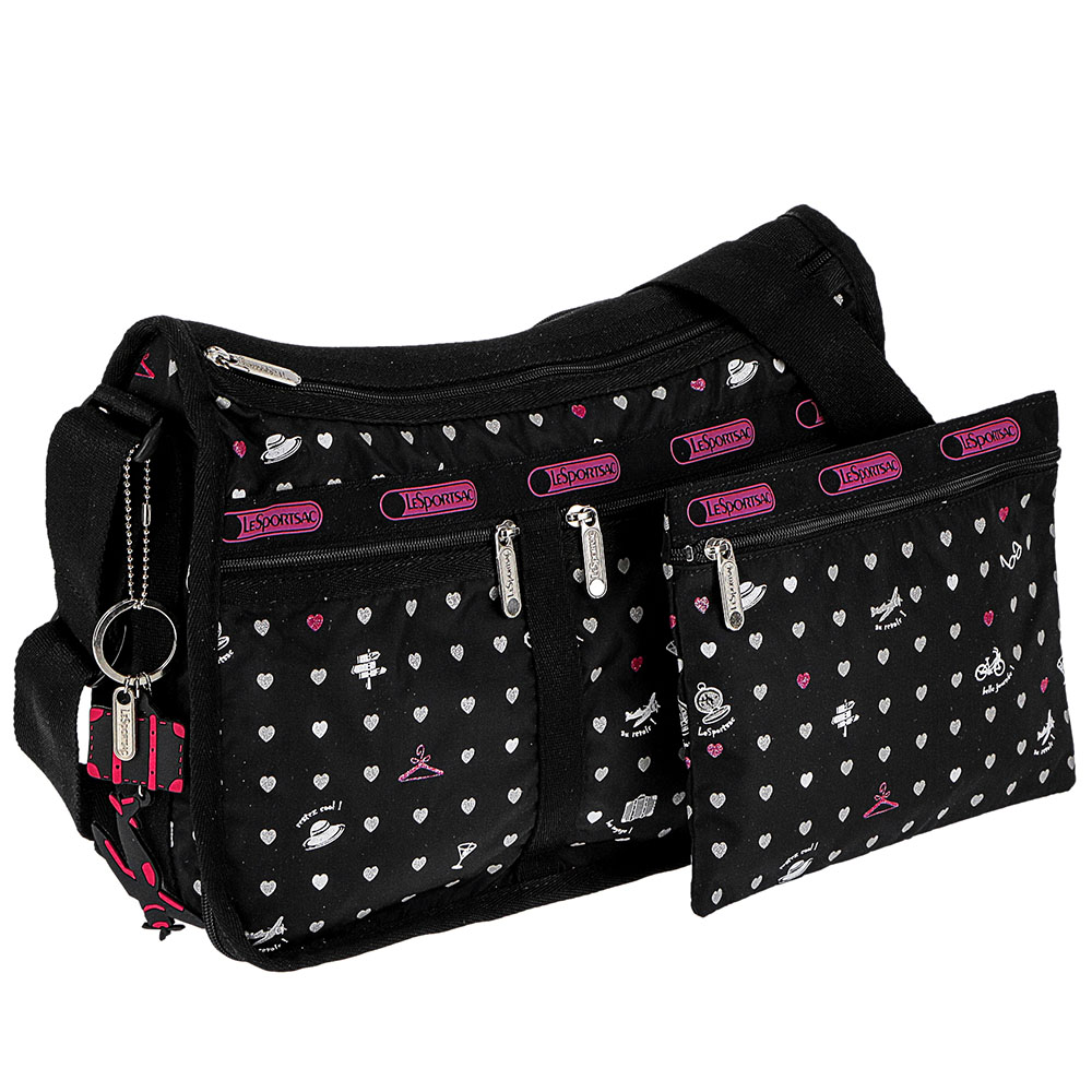 宅送 楽天市場 レスポートサック Lesportsac バッグ ショルダーバッグ 斜めがけバッグ 7507 K281 Deluxe Everyday Bag デラックスエブリデイバッグ A Bientot ブラック ピンク系マルチ Salada Bowl おしゃれブランド通販 超目玉 Www Dierenapotheek Nl
