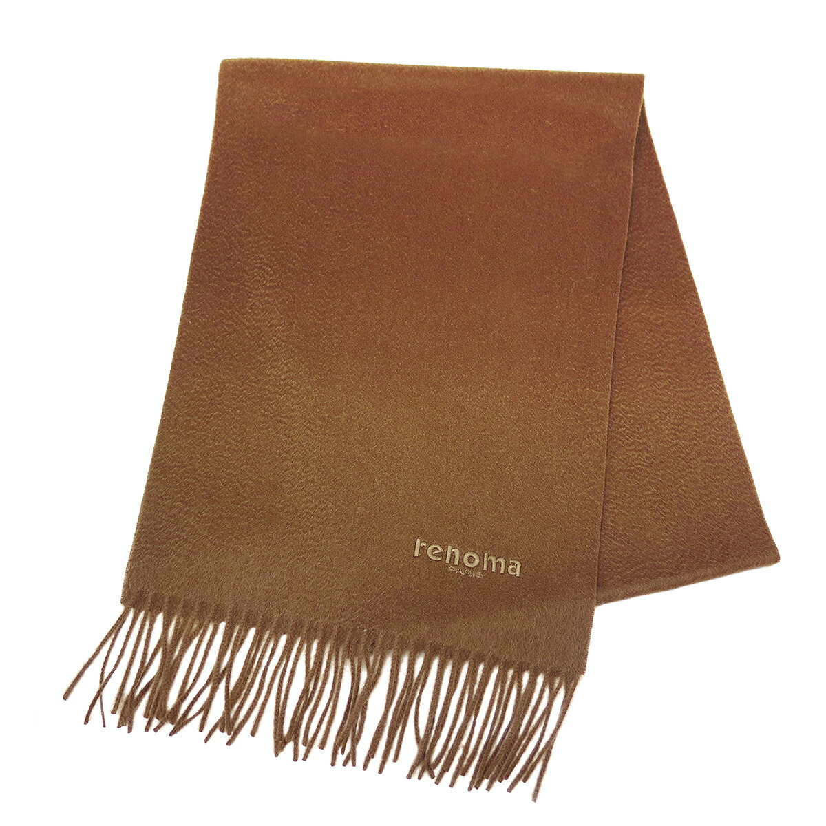 【百貨店SALE客体商いもの】レノマ renoma 消音装置 袈裟 R9912 CARAMEL 飾り気の無い カシミール カシミヤ レディース 赤銅色