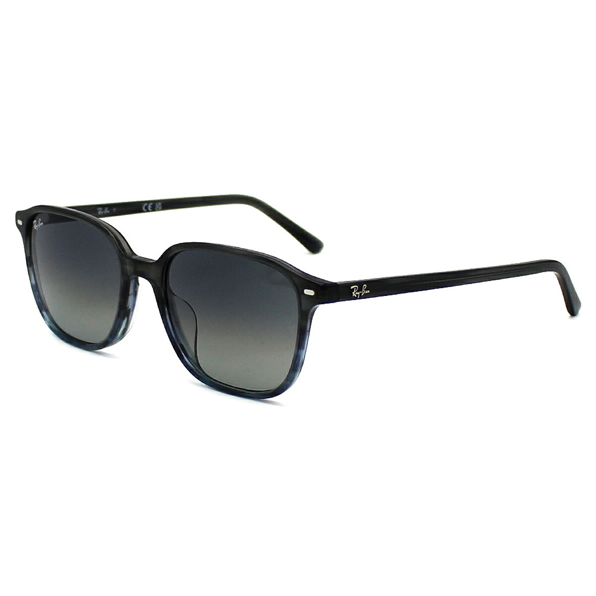 レイバン Ray-Ban サングラス レオナルド ローブリッジフィット アイウェア UVカット ウェリントン・スクエア 0RB2193F 13871 55 メンズ レディース ユニセックス ストライプグレーグラデーションブルー+グレーグラデーション 海外正規品