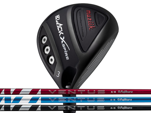 Muziik (ムジーク) BLACK XSPIRE フェアウェイウッド　24 VENTUS RED/BLUE/BLACKシャフト