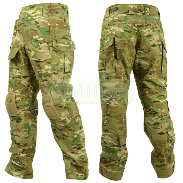 053D◇c.L2699 メーカー不明 CRYE G3タイプ コンバットシャツ パンツ 上下セット SIZE:S AOR1 迷彩服 BDU precision crye g3の通販