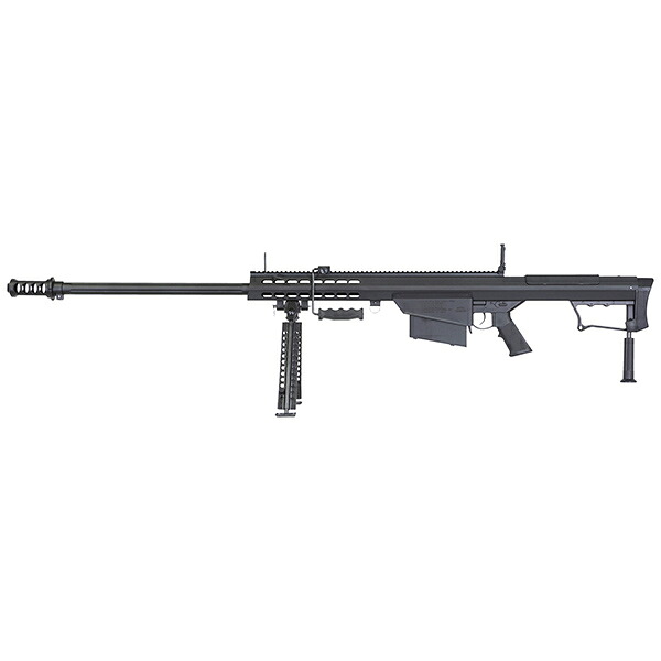 SNOW WOLF バレットM107 (対物ライフル) エアコッキングガン BARRETT FIREARMS ライセンス刻印ver ブラック｜SAMURAI 29,887円
