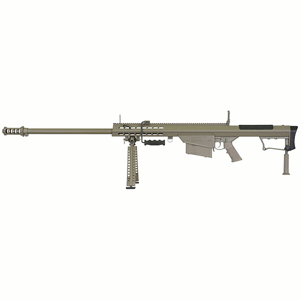 SNOW WOLF バレットM107 (対物ライフル) エアコッキングガン BARRETT FIREARMS ライセンス刻印ver デザートカラー｜SAMURAI 29,887円