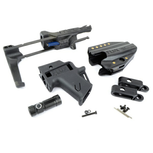 FLUX BRACE タイプ グロック用ストック ＆ ホルスター + フラッシュマグ + フラッシュライト セット ブラック｜SAMURAI