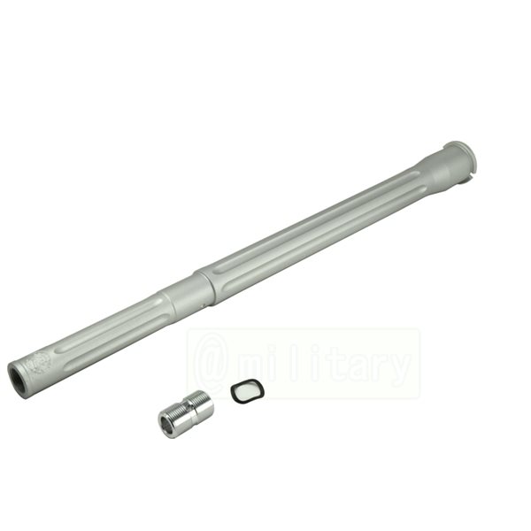 IRON AIRSOFT BAD タイプ ウルトラマッチ ライトリッジド14.5インチ アウターバレル [WA用] 14mm 逆ネジ マットシルバー