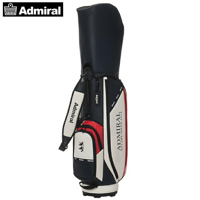 ゴルフ キャディバッグ/アドミラル ゴルフ Admiral Golf/トラッド キャディバッグ/ADMG5BC7/トリコロール/9型/:46インチ対応/口枠5分割｜名入れボールゴルフギフトゴルゴル