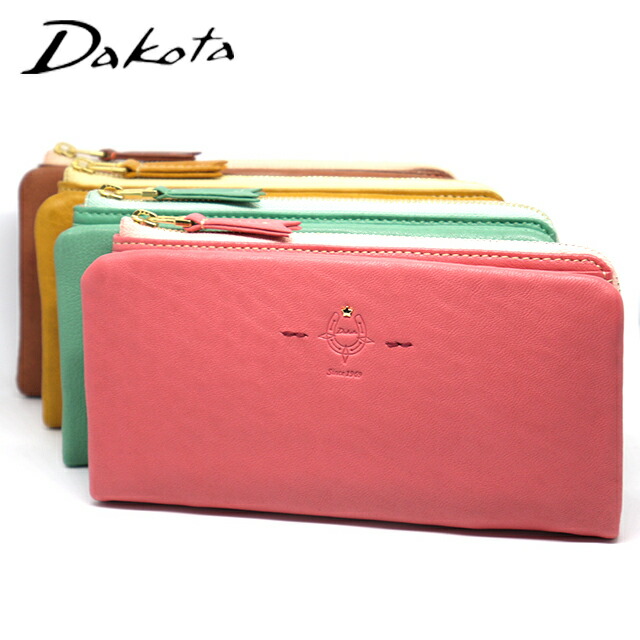 ダコタ 長財布 レディース 本革 かわいい ブランド 0030032 L字ラウンドファスナー 小銭入れ ステッラ Dakota Stella 羊革 シープレザー 本革