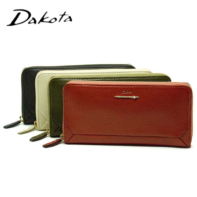 ダコタ 長財布 ラウンドファスナー ペルラ限定カラー パール かわいい ブランド Dakota Perla 0030701 代引き手数料無料 レディース 財布 イタリア製 革 購入で選べるノベルティーカラー ポイント10倍 カード大容量 16枚 2021 AW 新作 マチ 大きめ ラッピング｜三条タナカ