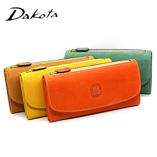 ダコタ 長財布 カブセ型 レディース かわいい ブランド Dakota Idea イデーア 旧品番: 0030181 新品番: 0031281 牛革 ノベルティー 2022 AW 新作デー ラッピング ロゴ 型押し ゼオライト（沸石）鞣し ファスナー刺繍 カード大容量 16枚