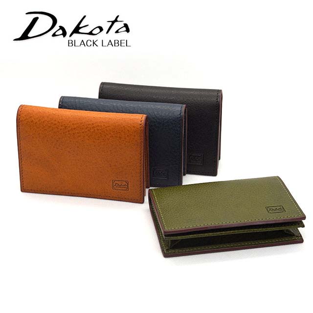 ダコタ ブラックレーベル セルバ カードケース 名刺入れ 0620225 メンズ Dakota Black Label Selva ブラック キャメル グリーン ネイビー 牛革 ビジネス カジュアル 軽量 メンズ レディース ラッピング 薄マチ カード収納2枚 職人 フラップタイプ イタリアンレザー