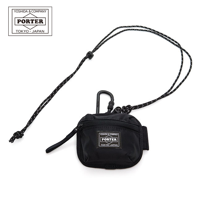 ポーター コンパート 財布 コインケース & カードケース 吉田 カバン PORTER COMPART COIN & CARD CASE 538-16173 ブラック オレンジ カードポケット 1つ ICチップ タッチ決済用バッグ