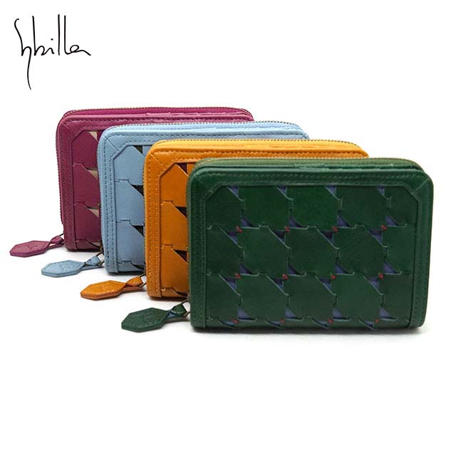 シビラ 財布 二つ折り レデイース ムチョー Sybilla Mucho 5470420 ブランド 牛革ギフト 立体的 バイカラー 小銭入れ部分 ラウンドファスナー ポケット有り かわいい