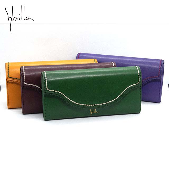 シビラ カデネータ 長財布 カブセ式 ギャルソン型小銭入れ レディース Sybilla Cadeeneta 5470553 チェーンステッチ レトロ かわいい カード収納 20枚 大容量｜三条タナカ