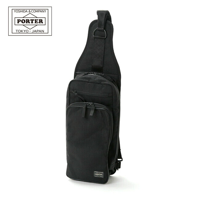 ポーター スリングショルダーバッグ ハイブリッド 737-17804 吉田カバン PORTER HYBRID 防水性 ブラック ナイロン ワンショルダーバッグ｜三条タナカ