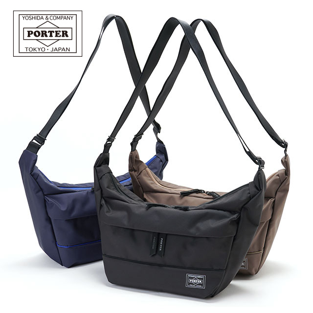 ポーター ムース ショルダーバッグ(S) 751-29875 吉田カバン PORTER MOUSSE ブラック グレージュ ネイビー 旧品番 751-09875 PORTERロゴ YOSHIDAタグ変更 A6 B6サイズ|三条タナカ