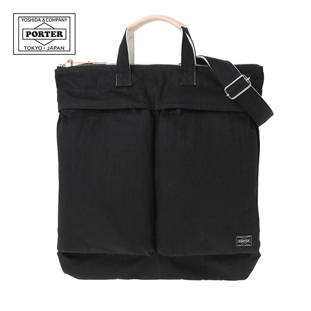 PORTER NOIR 2WAY HELMETBAG 895-15156 BLACK / ポーター ノアール 2WAY ヘルメットバッグ ショルダーバッグ A3 B4 A4サイズ 軽量 11号帆布 ブラックデニム
