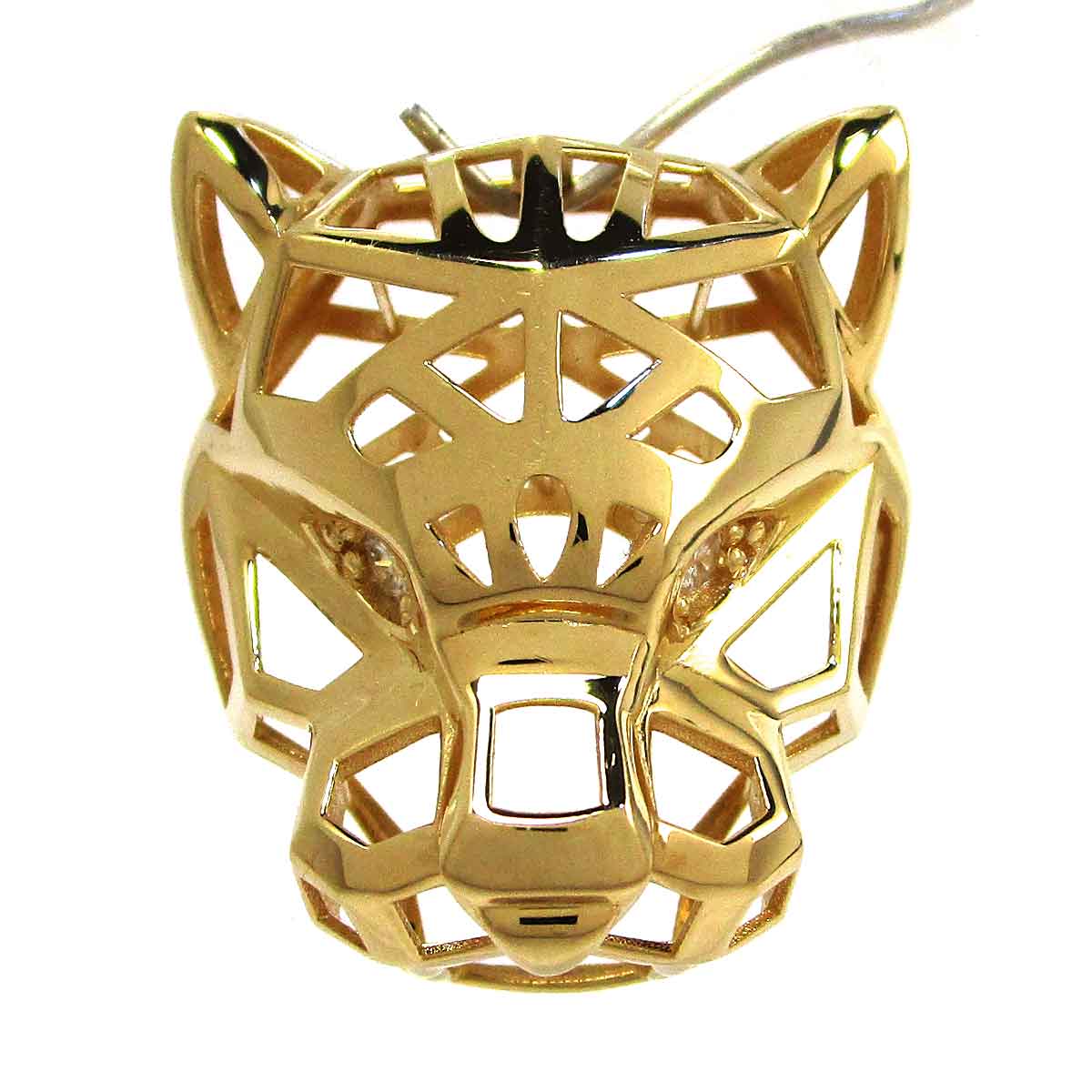 18金　ヘット　パンサー パンサー ダイヤモンド 計0.21ct ペンダントトップ K18ゴールド 18金