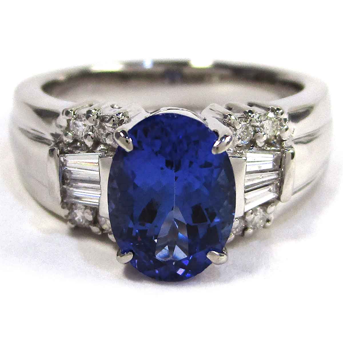 楽天市場】【中古】Pt900タンザナイトダイヤモンドリング TZ6.12 D0.27  