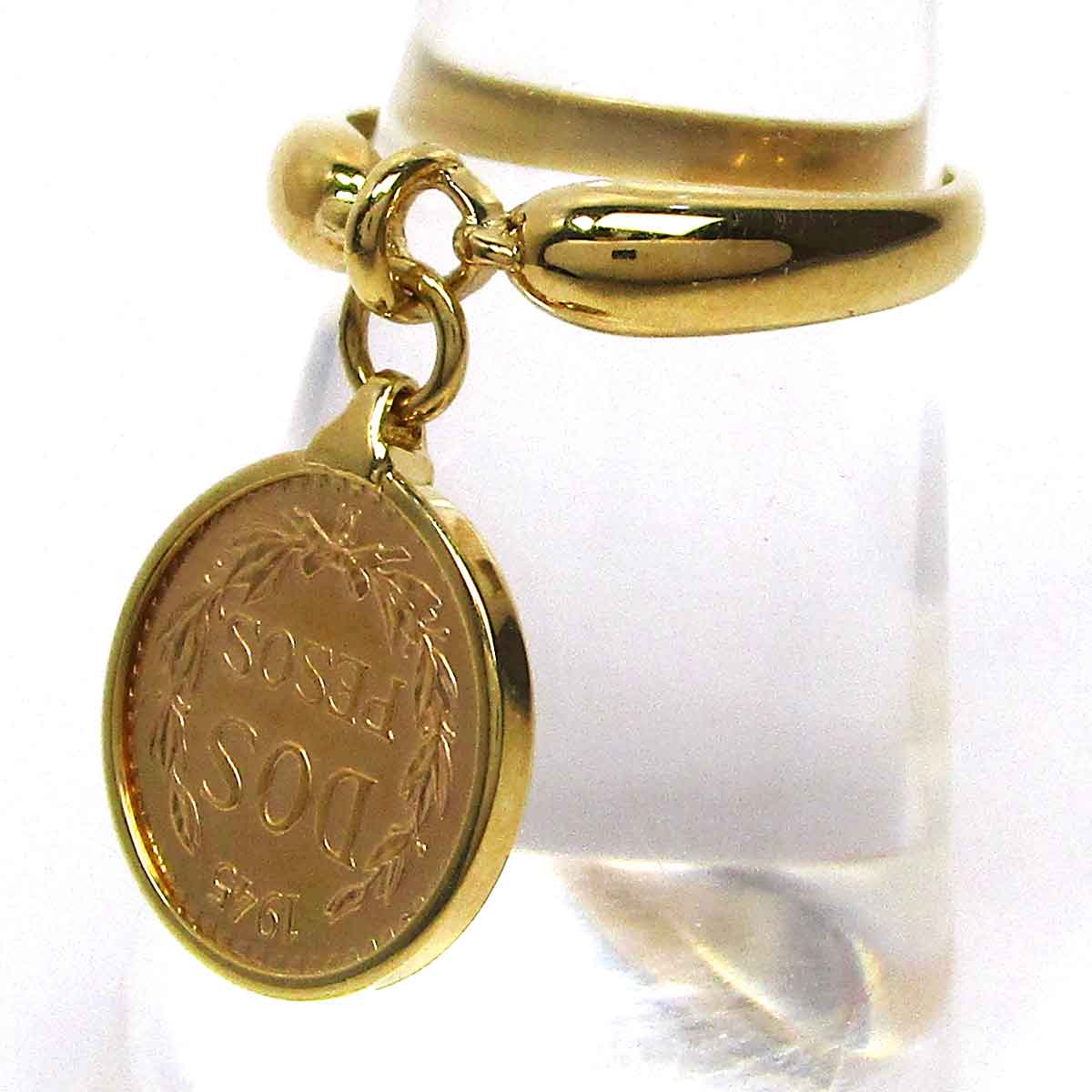 メキシコ1945 2ペソ金貨指輪 リング部分K18 ジェムラインジャパン - 公式サイト - / K21.6 メキシコ 1945 2