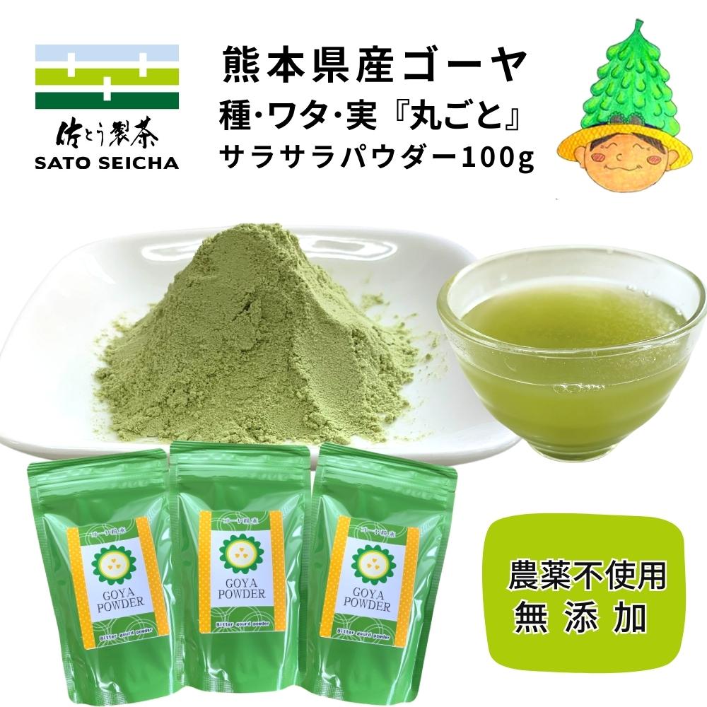 ＼23日20時スタート！15%OFFクーポン／【 国産 ゴーヤ 粉末100g 3袋セット 農薬不使用 無添加  】6,600円相当 ゴーヤ ゴーヤ― パウダー にがうり ビタミンＣ  エラブ 健康 工場直売 熊本県