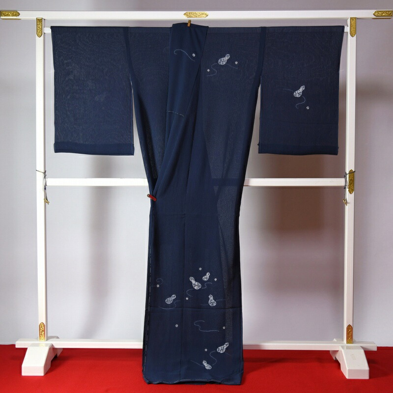 夏物 訪問着 着物 絽 淡黄色 身丈160cm 裄66cm M A860-6の+