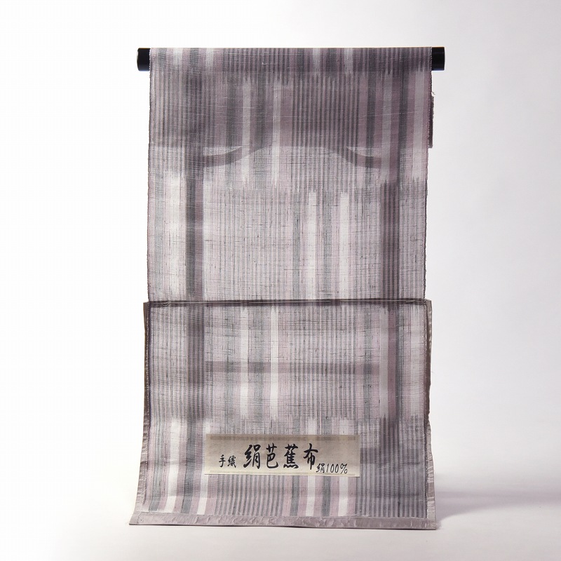反物　夏物　芭蕉布　 染着尺　正絹　ベージュ系 imgrc0089295859.jpg