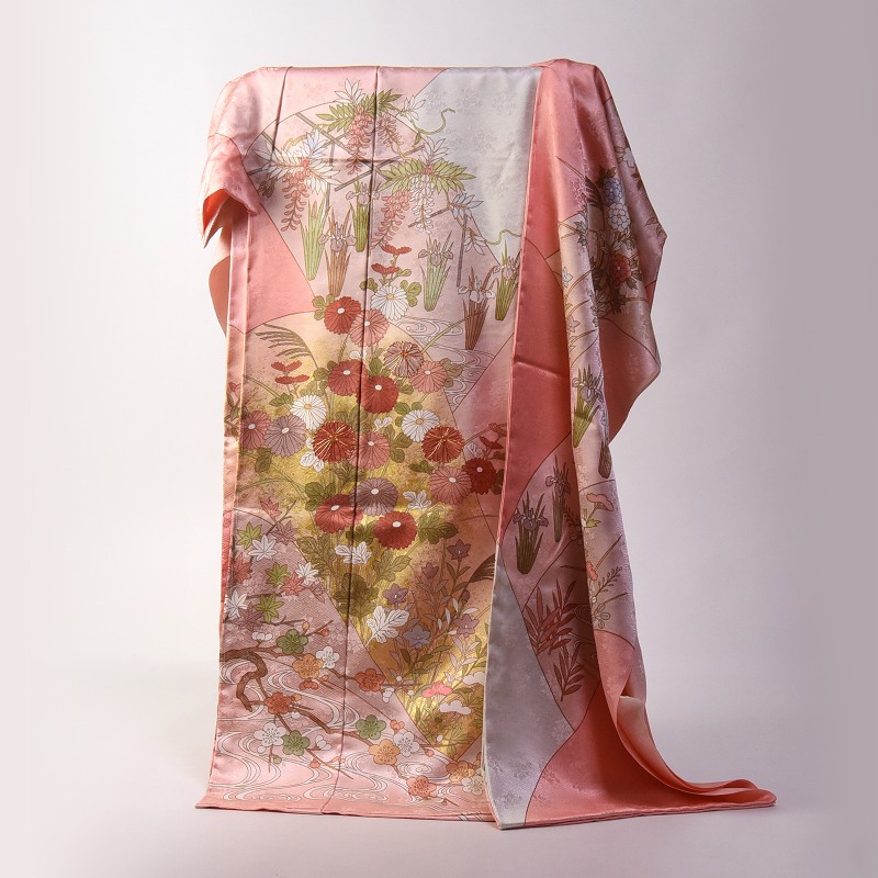 藤井寛風　振り袖　フルセット　別誂長襦袢付　本加工　金彩　刺繍　振袖　143 振袖 藤井寛 着物 長襦袢 2点 セット 成人式 結婚式 フォーマル