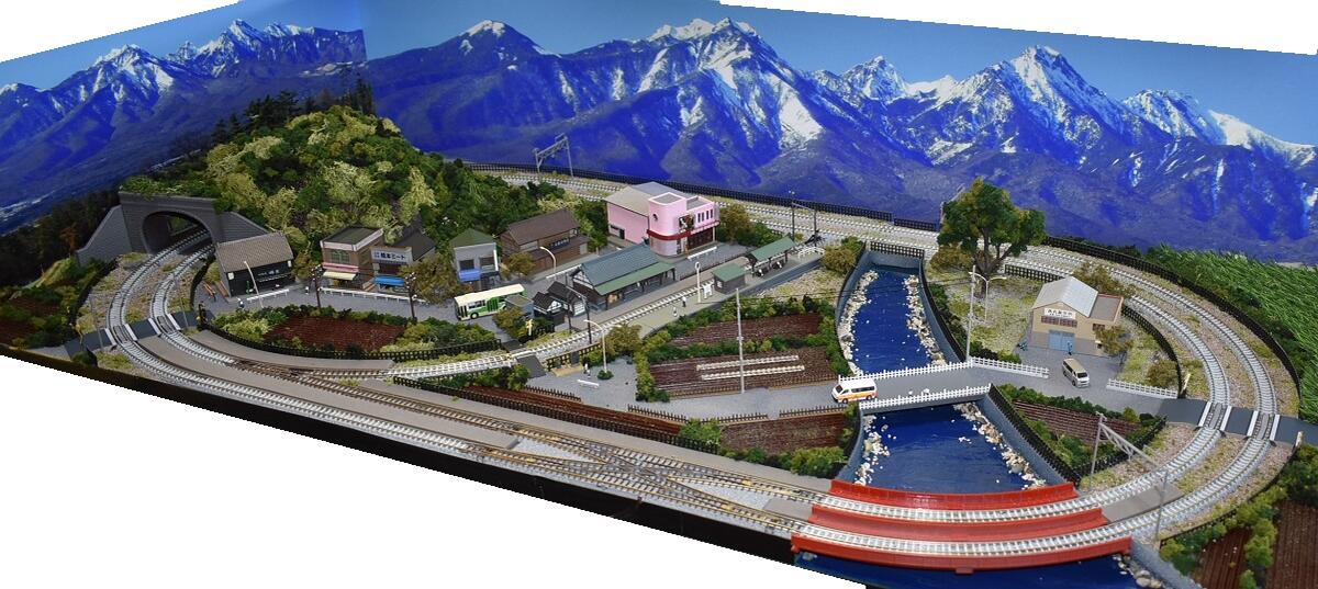 華麗 送料無料 鉄道模型ジオラマレイアウトＮゲージ用 複線 １２０ｃｍ