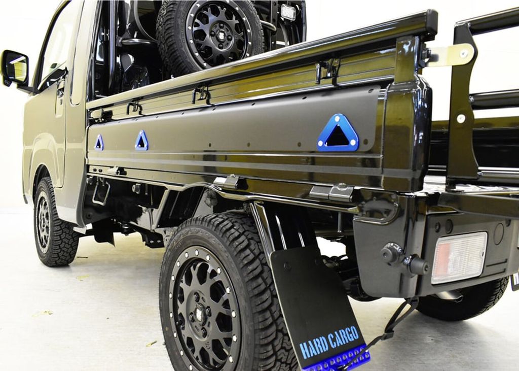 ハードカーゴ ロープホール シルバー 全車種、全年式の軽トラックに対応 ※左右2枚セット HARD CARGO シルバー|エスクリエイト