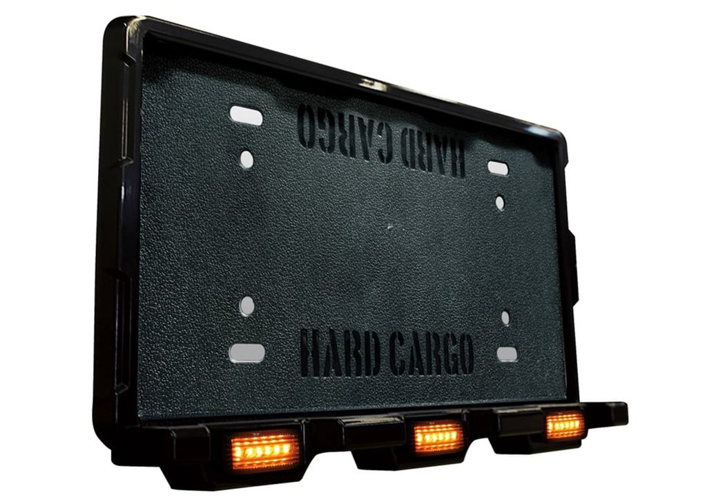 ハードカーゴ LEDナンバーフレーム（全車種対応） スモークアンバー HARD CARGO ｽﾓｰｸｱﾝﾊﾞｰ