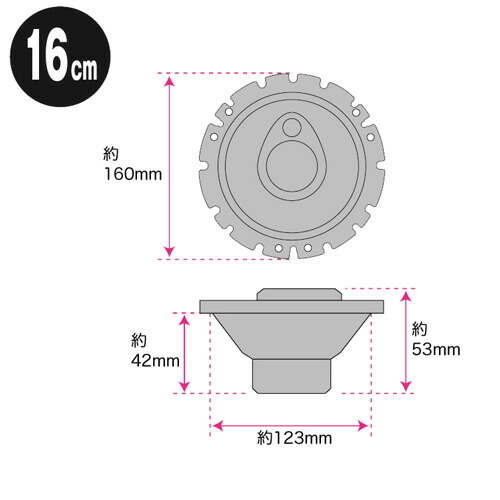 楽天市場 3way 純正対応 16cm コアキシャル スピーカー 50w Coaxial エスクリエイト