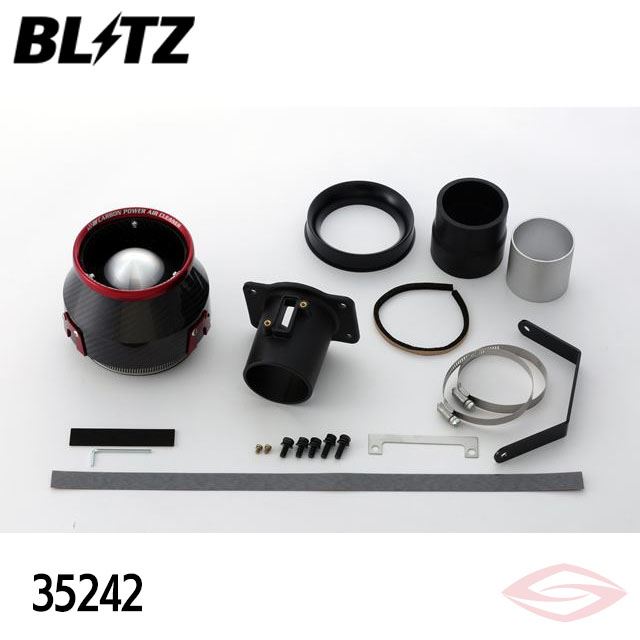 BLITZ カーボンパワー エアクリーナー カローラ NRE210 トヨタ(35242) /ブリッツ コアタイプ CARBON POWER｜エスクリエイト