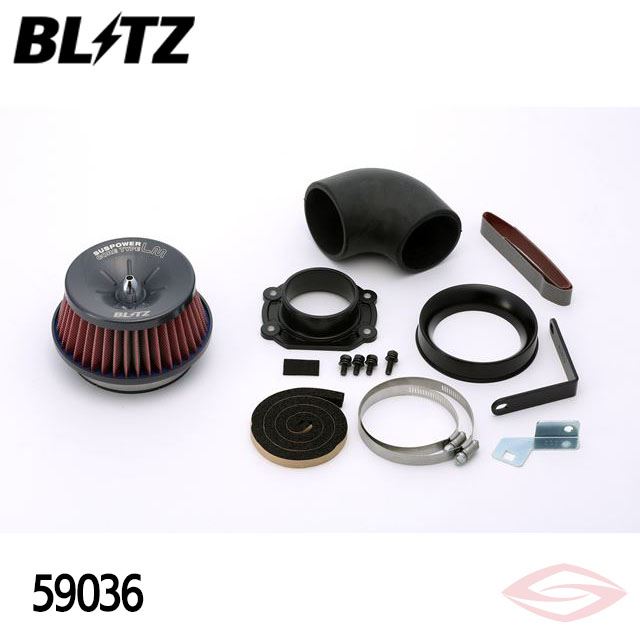 BLITZ サスパワーLMレッド エアクリーナー キューブ BZ11 BNZ11 ニッサン(59036) /ブリッツ コアタイプ SUS POWER LM-RED