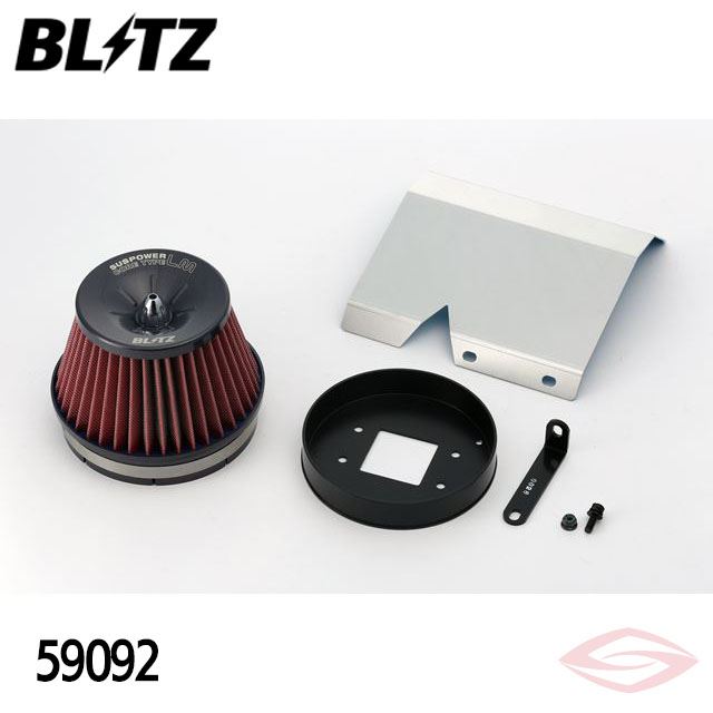 BLITZ サスパワーLMレッド エアクリーナー ロードスター NA6CE マツダ(59092) /ブリッツ コアタイプ SUS POWER LM-RED