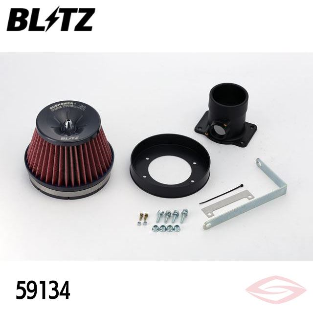 BLITZ サスパワーLMレッド エアクリーナー フォレスター SG5 SG9 スバル(59134) /ブリッツ コアタイプ SUS POWER LM-RED