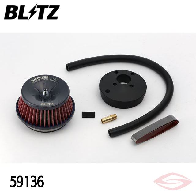 BLITZ サスパワーLMレッド エアクリーナー ステラ RN1 RN2 スバル(59136) /ブリッツ コアタイプ SUS POWER LM-RED