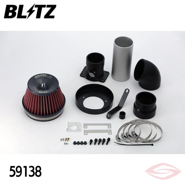 BLITZ サスパワーLMレッド エアクリーナー レガシィB4 BL5 スバル(59138) /ブリッツ コアタイプ SUS POWER LM-RED｜エスクリエイト