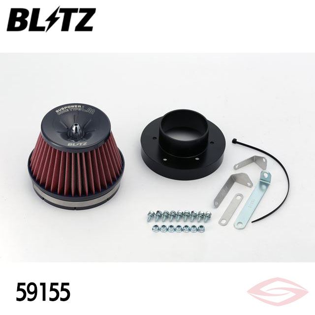BLITZ サスパワーLMレッド エアクリーナー オーリス ZRE152H トヨタ(59155) /ブリッツ コアタイプ SUS POWER LM-RED