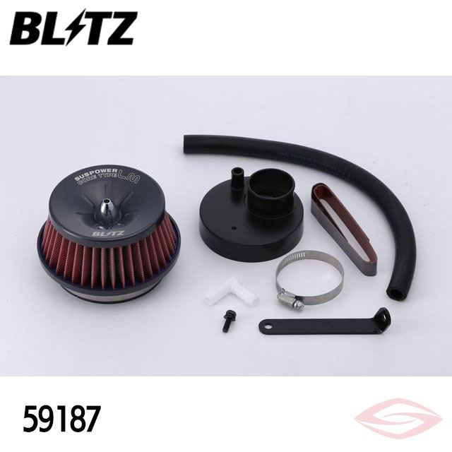 BLITZ サスパワーLMレッド エアクリーナー ワゴンRスティングレー MH23S スズキ(59187) /ブリッツ コアタイプ SUS POWER LM-RED 13,284円