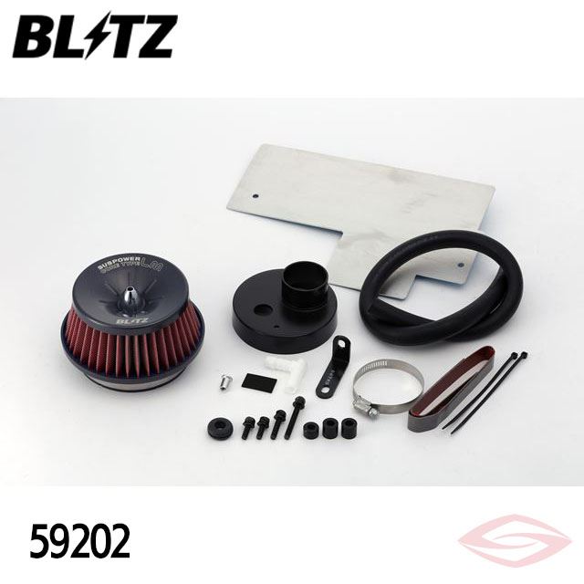 BLITZ サスパワーLMレッド エアクリーナー N-BOX+カスタム JF1 JF2 ホンダ(59202) /ブリッツ コアタイプ SUS POWER LM-RED