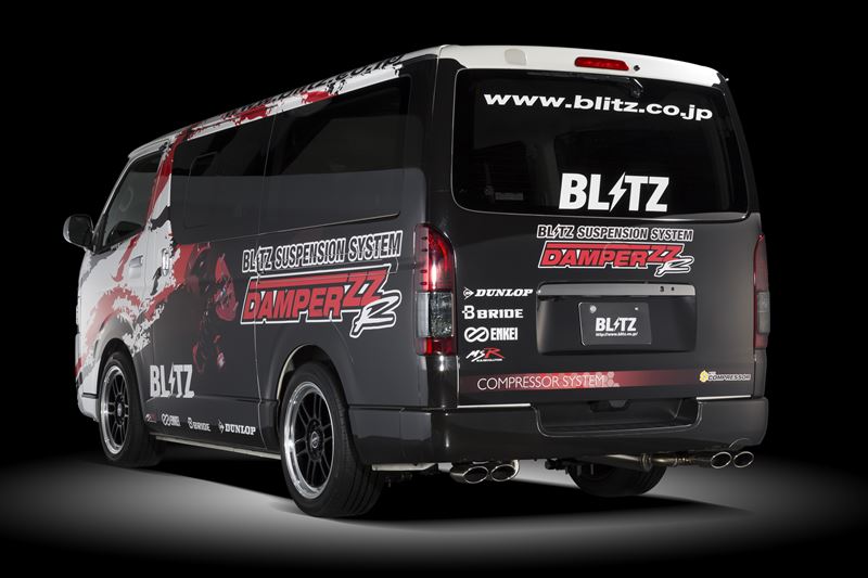 BLITZ NUR-SPEC CUSTOM EDITION Quad TRH200V 1TR-FE ハイエースバン ステンレスカラー 2.5R / ニュルスペック カスタムエディション ブリッツ 63550｜エスクリエイト
