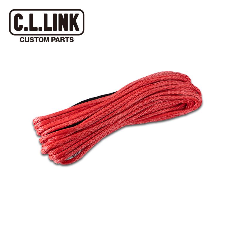 シーエルリンク 電動ウインチ6000lbs用 ファイバーロープ 単体1本 6mm x 15m レッド / C.L.LINK CLリンク (商品コード: fiberropered)