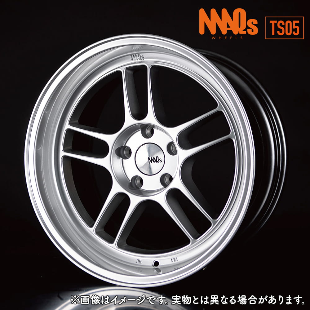 MAQs Wheels TS05 18x9.5J 5H 114.3 +12 ハイパーシルバー / 18インチ ホイール1本 マックス CL シーエルリンク (品番:ts051895hs)｜エスクリエイト