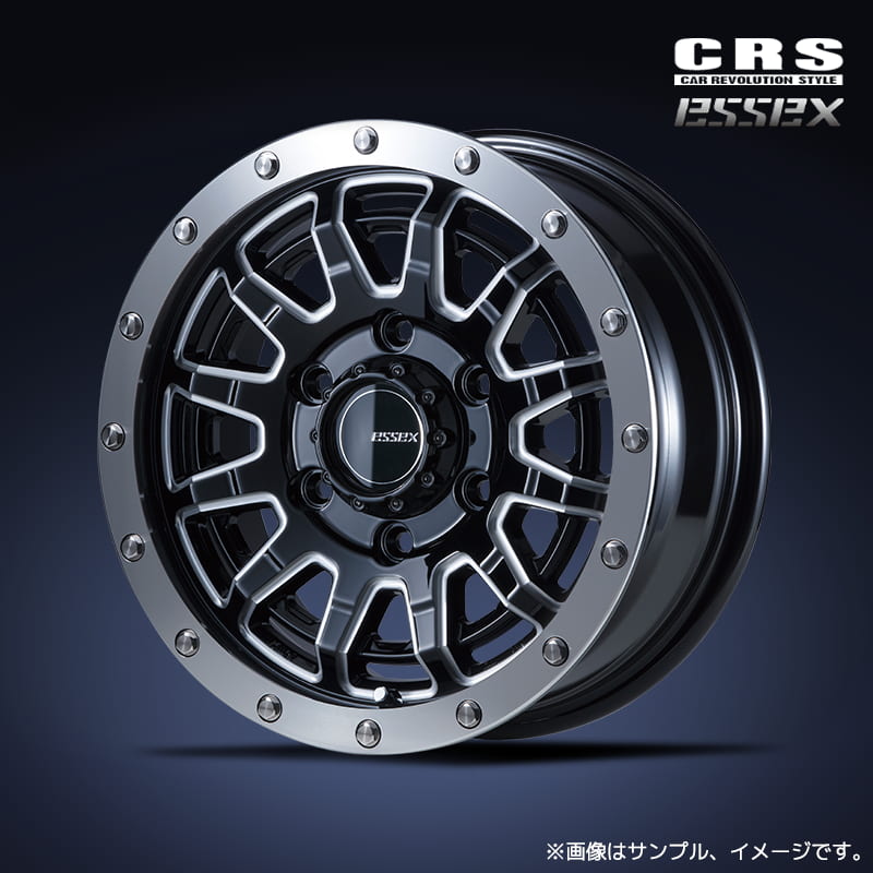 CRS エセックス EX-15 アルミホイール1本 15x6.0J 6H 139.7 +33 ブラックマシニング(BKM) / 15インチ ESSEX
