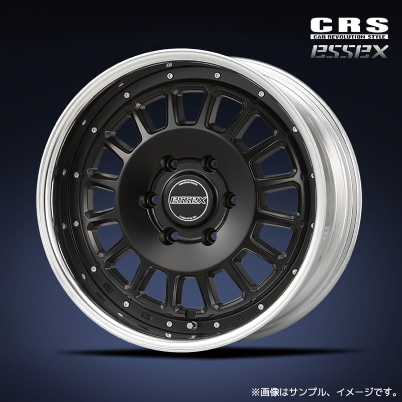 CRS エセックス ENCD-18 2ピースホイール1本 18x8.5J 6H 139.7 インセット:31~50 セミグロスブラック(SBK) リバースリム / 18インチ ESSEX|エスクリエイト